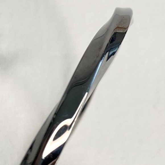 Unisex Gun Metal Twisted Bangle Bracelet Minimalist - Picture 6 of 8